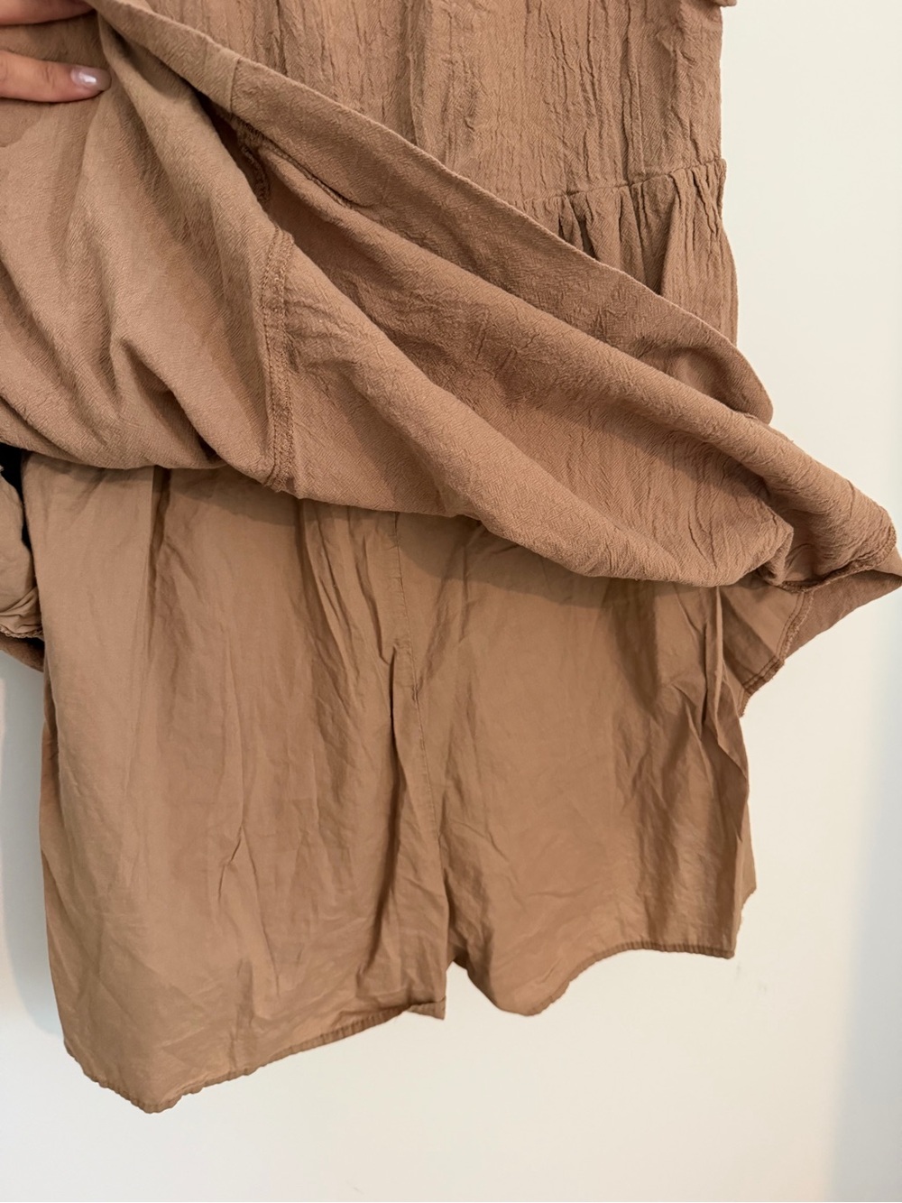 VESTIQUE - Brown Eyelet Collar Dress/Romper - Women’s Size Large - Picture 4 of 4